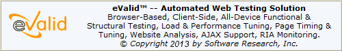 eValid -- Automated Web Testing Solution