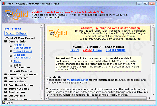 Sample Screen Showing User Manual Top Page